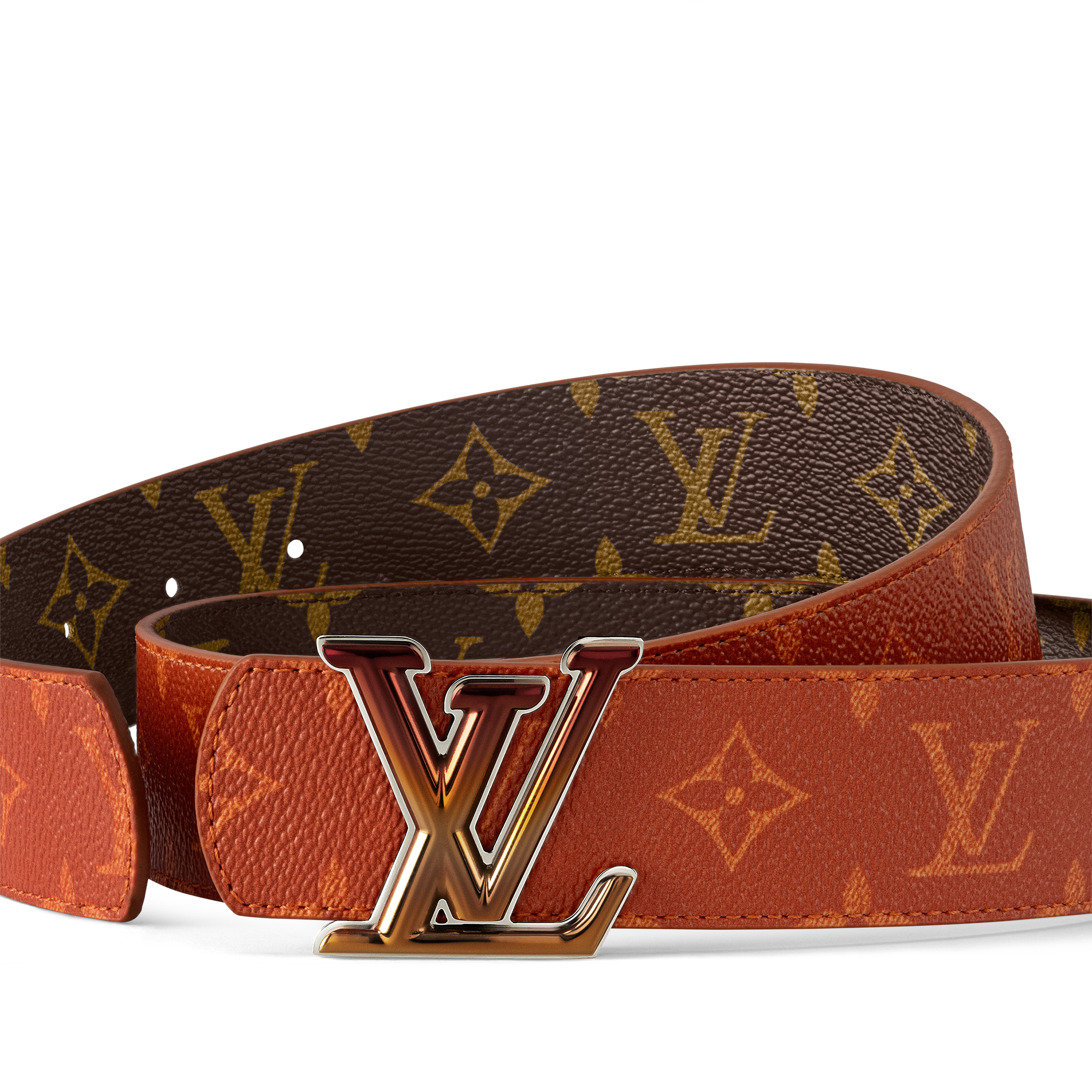 Louis Vuitton レザー ベルト ブラウン/レッド リバーシブル Louis Vuitton レザー ベルト ブラウン/レッド リバーシブル 楽天市場